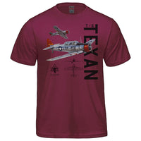 T-6 Texan Vintage Adult T-shirt - maroon