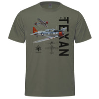 T-6 Texan Vintage Adult T-shirt - military green