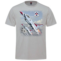 USAF Thunderbirds Adult T-shirt - silver