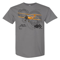 RCAF 100 Legacy Tiger Moth Adult T-shirt - silver