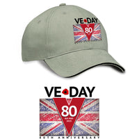 VE Day 80th Anniversary Printed Hat - taupe