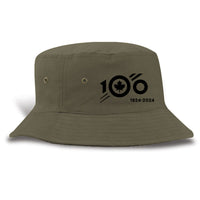 RCAF 100 Insignia Adult Bucket Hat - khaki