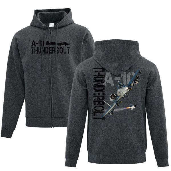 A-10 Thunderbolt Full Zip Adult Hoodie