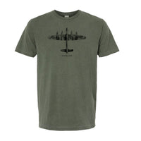 Avro Lancaster Vintage Vertical Garment Dyed Adult T-shirt