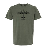 Avro Lancaster Vintage Vertical Garment Dyed Adult T-shirt