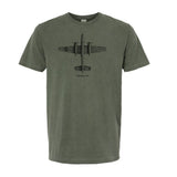 B-25 Mitchell Vintage Vertical Garment Dyed Adult T-shirt