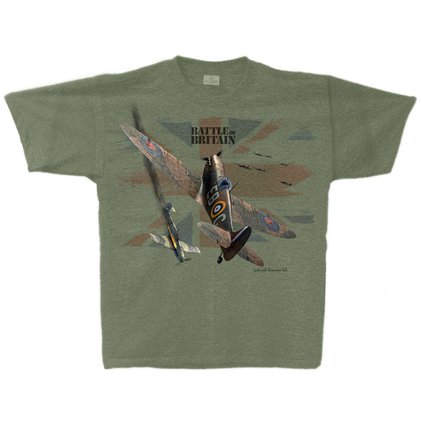 Battle of Britain 2021 Adult T-shirt Military Green Heather