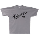 Beaver Vintage Logo Adult T-shirt Silver