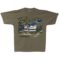 Beaver Adult T-shirt Military Green