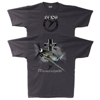 Bf-109 Messerschmitt Adult T-shirt Charcoal