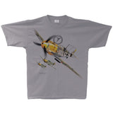 Bf-109 Messerschmitt Flight Adult T-shirt Silver