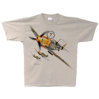 Bf-109 Messerschmitt Flight Adult T-shirt Sand