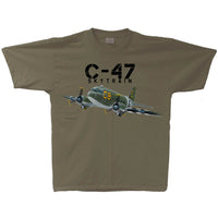 C-47 Vintage Adult T-shirt Military Green
