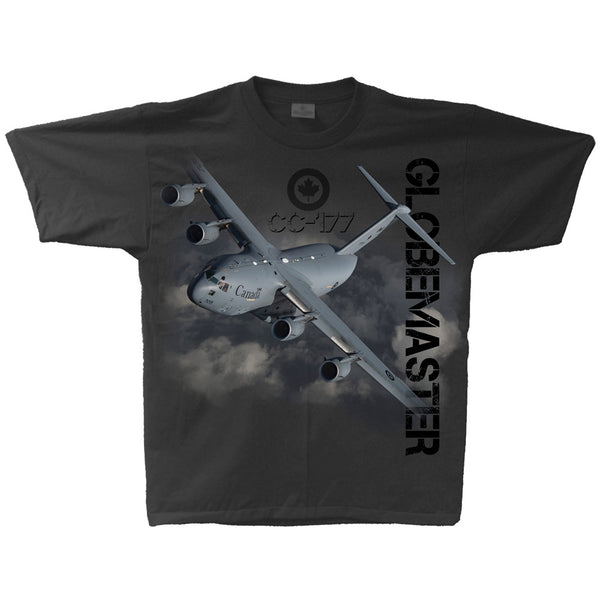 CC-177 Globemaster Flight Adult T-shirt Charcoal