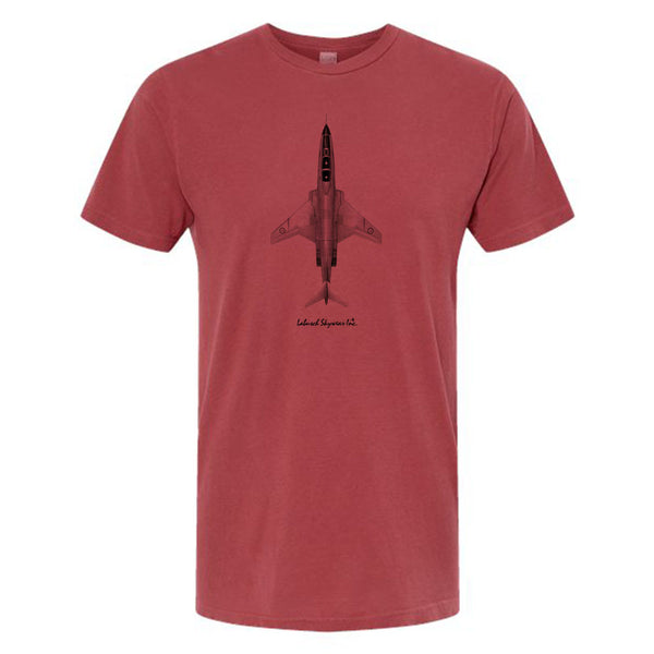 CF-101 Voodoo Vintage Vertical Garment Dyed Adult T-shirt Crimson
