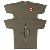 CF-104 Starfighter Pure Vertical Adult T-shirt Military Green