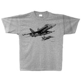 CF-18 Hornet Sketch Adult T-shirt