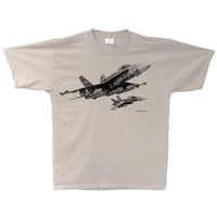 CF-18 Hornet Sketch Adult T-shirt