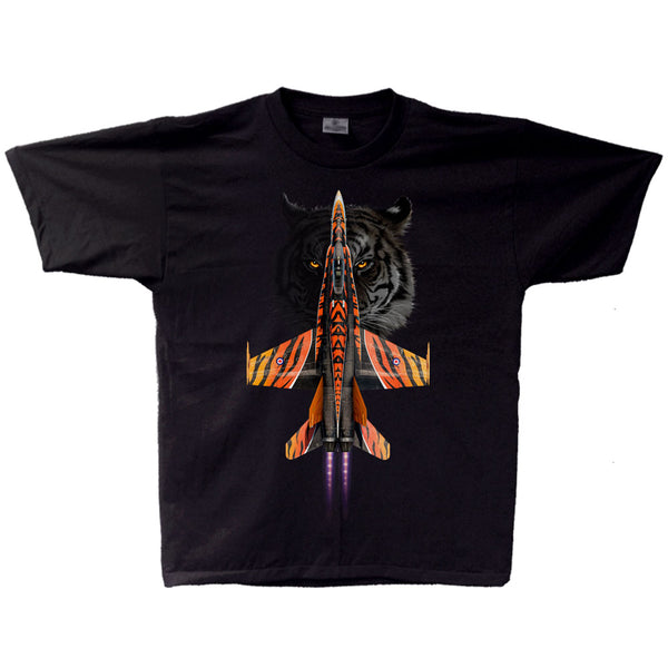 CF-18 Tiger Hornet Adult T-shirt Black