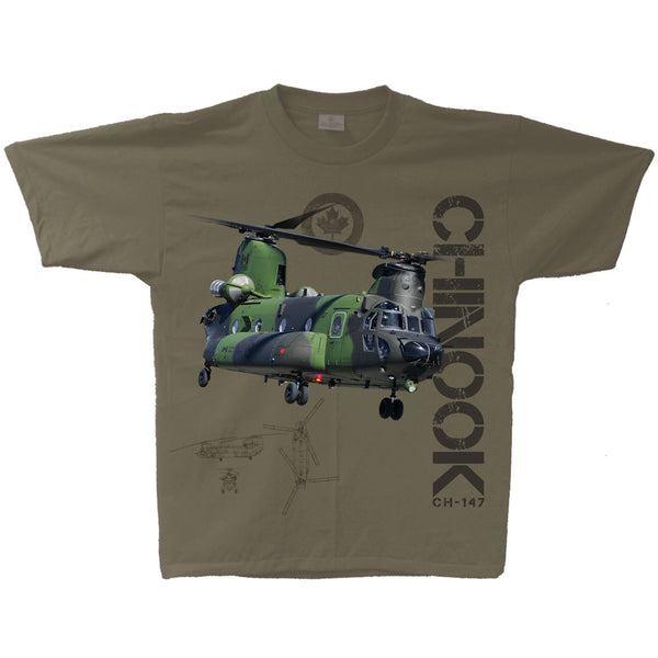CH-147 Chinook Vintage Adult T-shirt Military Green
