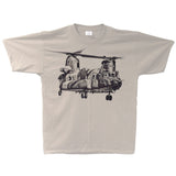CH-147 Chinook Sketch Adult T-shirt Sand