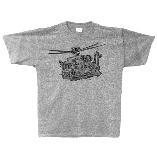 CH-148 Cyclone Sketch Adult T-shirt Athletic Heather