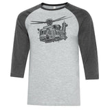 CH-148 Cyclone Sketch Adult T-shirt Baseball T