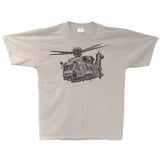 CH-148 Cyclone Sketch Adult T-shirt Sand