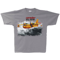 CL-215 Canadair Vintage Adult T-shirt Silver