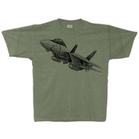 F-14 Tomcat Sketch Adult T-shirt