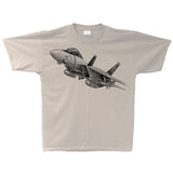 F-14 Tomcat Sketch Adult T-shirt