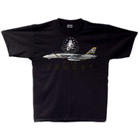 F-14 Tomcat Profile Adult T-shirt Black