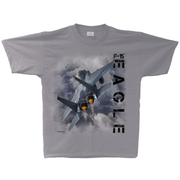 F-15 Eagle Flight Adult T-shirt Silver