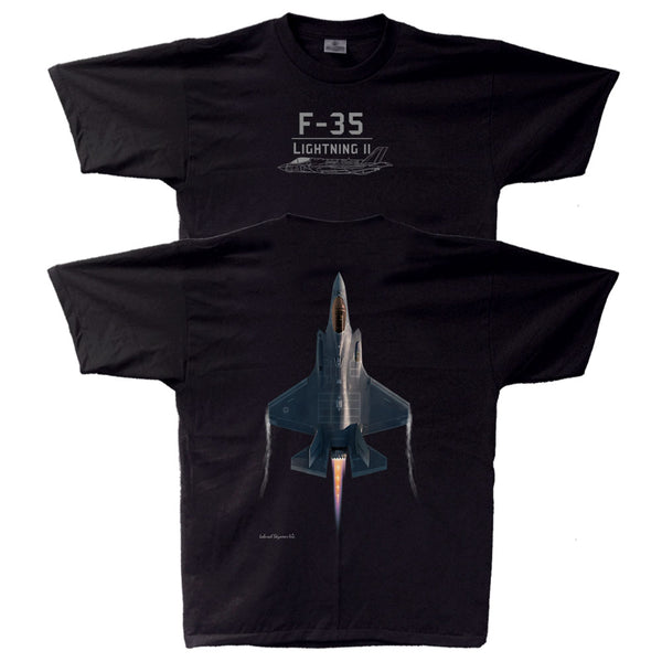 F-35 Lightning II Pure Vertical Adult T-shirt Black