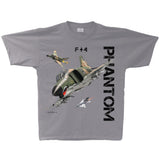 F-4 Phantom Vintage Adult T-shirt Silver