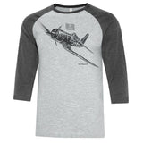 F4U Corsair Sketch Adult T-shirt