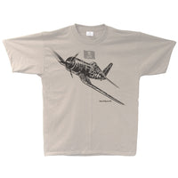 F4U Corsair Sketch Adult T-shirt