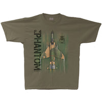 F-4 Phantom Pure Vertical Adult T-shirt Military Green