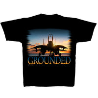 F-14 Tomcat Grounded Adult Tee (clearance) Black
