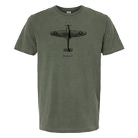 Hawker Hurricane Vintage Vertical Garment Dyed Adult T-shirt Monterey Sage
