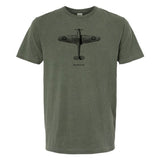 Hawker Hurricane Vintage Vertical Garment Dyed Adult T-shirt Monterey Sage