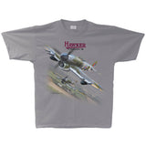 Hawker Typhoon Vintage Adult T-shirt Silver