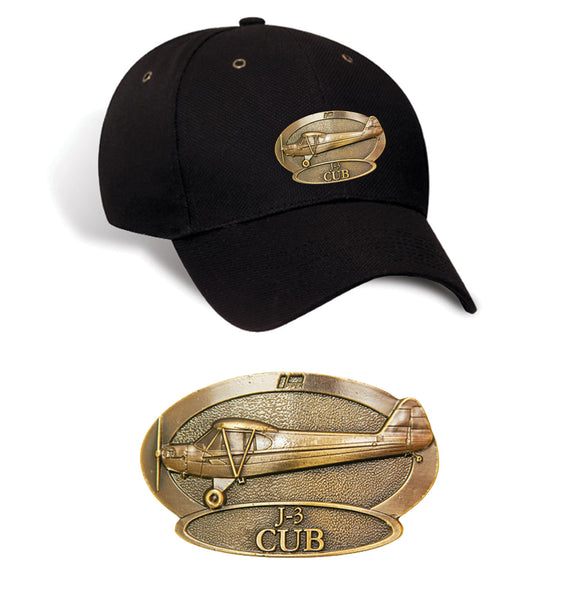 J-3 Piper Cub Brass Cap Black