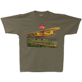 J-3 Piper Cub Vintage Adult T-shirt Military Green