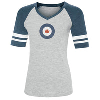 Ladies RCAF Vintage Game Day V-Neck T-shirt (blue)