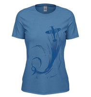 Ladies Swirling Spitfire Vintage Heather T-shirt
