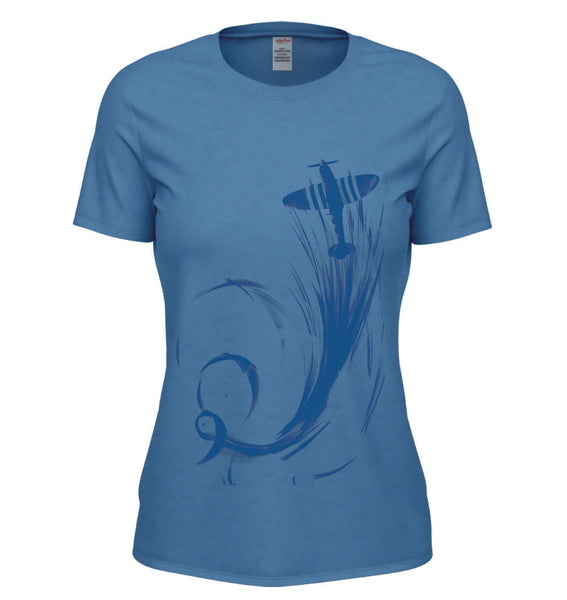 Ladies Swirling Spitfire Vintage Heather T-shirt