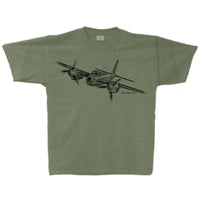 Mosquito Sketch Adult T-shirt Military Green Heather