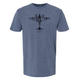 Mosquito Vintage Vertical Garment Dyed Adult T-shirt Blue Jean