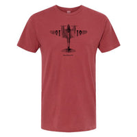 Mosquito Vintage Vertical Garment Dyed Adult T-shirt Crimson